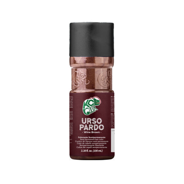 KC Color - Máscara Pigmentante Semi-Permanente, Urso Pardo, Ruivo Amadeirado Mogno 100ml